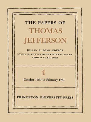 cover image of The Papers of Thomas Jefferson, Volume 4